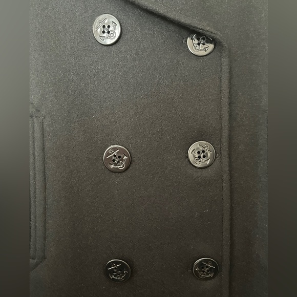 MDP Maria De Pinto (Made in U.S.A.) Women’s Black Winter Pea Coat – Size Large - Picture 6 of 12